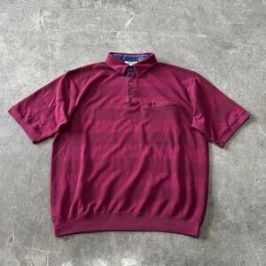 Vintage Ash Creek Pocket Polo Shirt Size L Red Striped Short Sleeve 90s Preppy